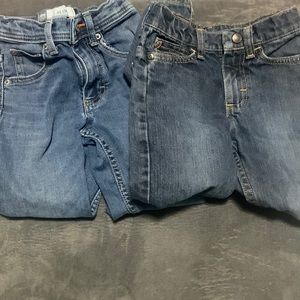 5 slim boys jeans Lee and wrangler